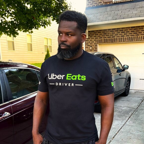 Reflective Tshirt - UberEats Delivery Driver (Uber Eats T-shirt Tee) - Picture 1 of 12